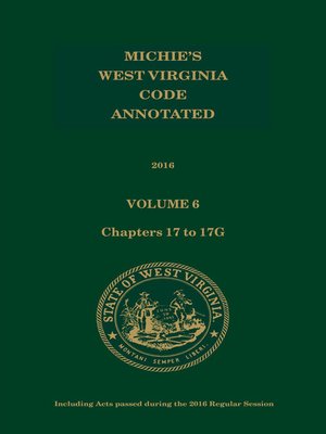 cover image of Michie's West Virginia Code Annotated